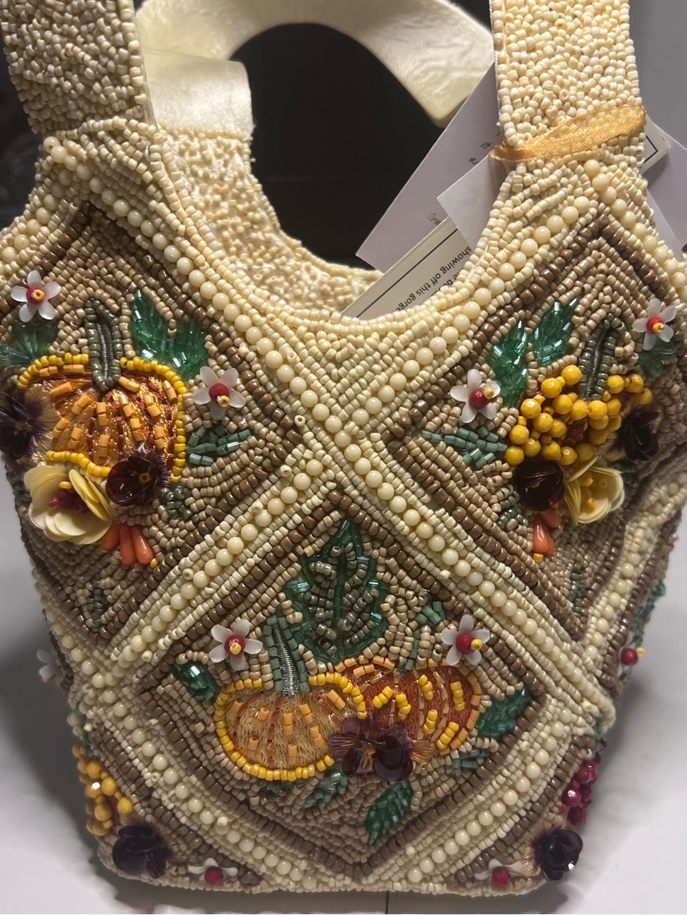 Beaded Pumpkin Handbag, From India To You - Viral Fall Handbag